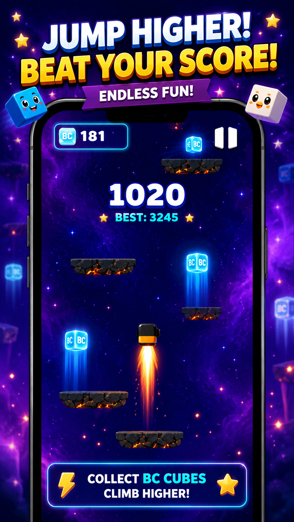 Bounce Cube unlock heroes screenshot